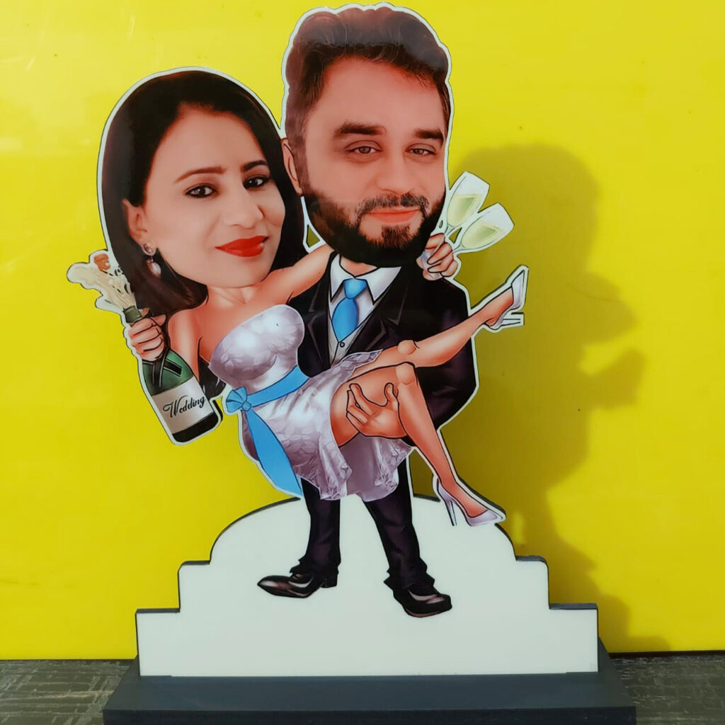 just-married-caricature