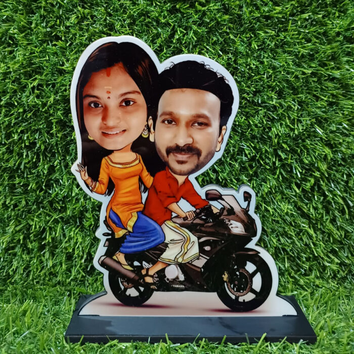 Biker Couple Caricature